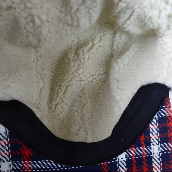 Duluth Trading Company Burly Cotton Plaid Earflap Trapper Hat Sherpa Fleece NWT - Picture 8 of 11